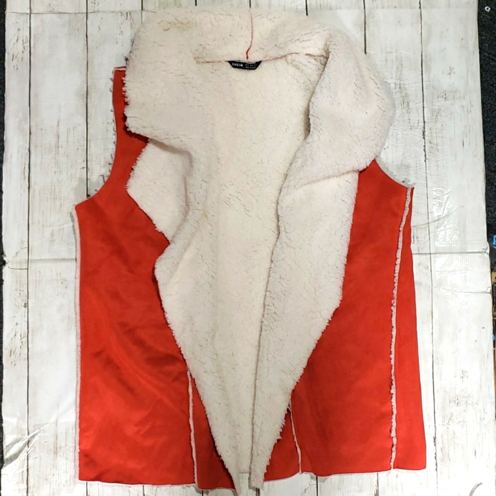 XL 'Burnt Orange' and off white colored Vest